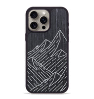 iPhone 15 Pro Max Wood+Resin Phone Case - Mountain - Ebony (Curated)