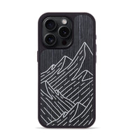 iPhone 15 Pro Wood+Resin Phone Case - Mountain - Ebony (Curated)