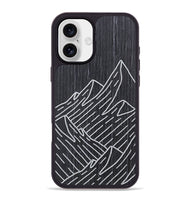 iPhone 16 Plus Wood+Resin Phone Case - Mountain - Ebony (Curated)