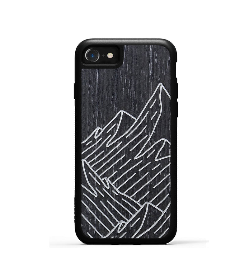 iPhone SE Wood+Resin Phone Case - Mountain - Ebony (Curated)