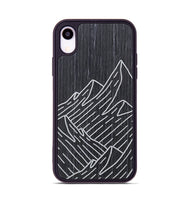 iPhone Xr Wood+Resin Phone Case - Mountain - Ebony (Curated)