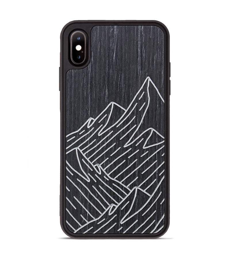 iPhone Xs Max Wood+Resin Phone Case - Mountain - Ebony (Curated)