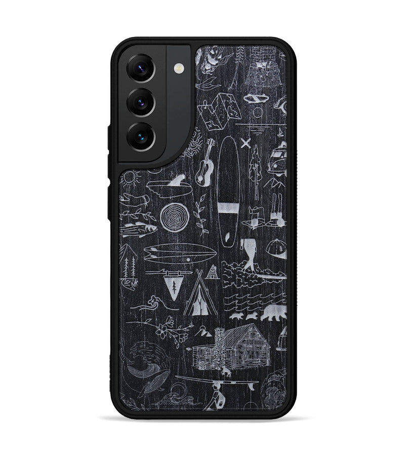 Galaxy S22 Plus Wood+Resin Phone Case - Collage - Ebony (Curated)