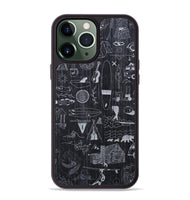 iPhone 13 Pro Max Wood+Resin Phone Case - Collage - Ebony (Curated)