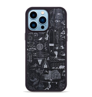 iPhone 14 Pro Max Wood+Resin Phone Case - Collage - Ebony (Curated)