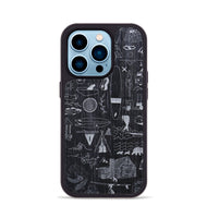 iPhone 14 Pro Wood+Resin Phone Case - Collage - Ebony (Curated)