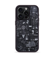 iPhone 15 Pro Wood+Resin Phone Case - Collage - Ebony (Curated)