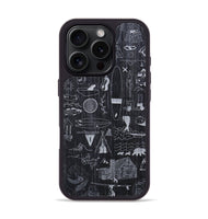 iPhone 16 Pro Wood+Resin Phone Case - Collage - Ebony (Curated)