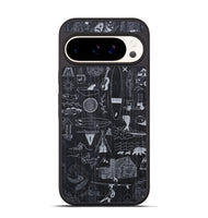 Pixel 9 Pro Wood+Resin Phone Case - Collage - Ebony (Curated)