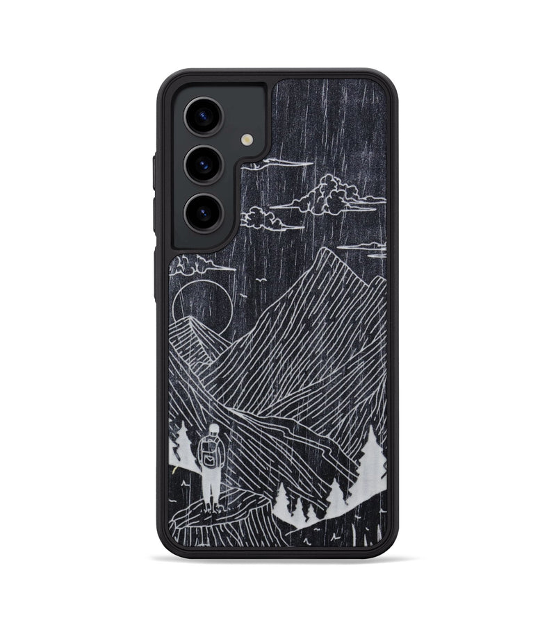 Galaxy S24 Wood+Resin Phone Case - Roaming - Ebony (Curated)