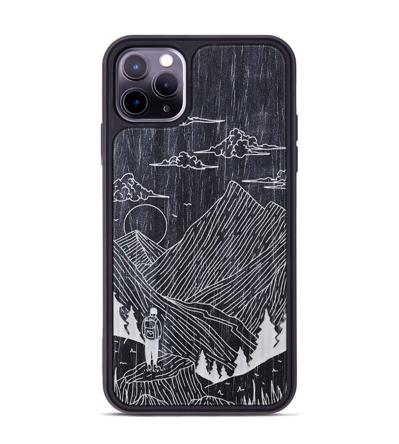 iPhone 11 Pro Max Wood+Resin Phone Case - Roaming - Ebony (Curated)