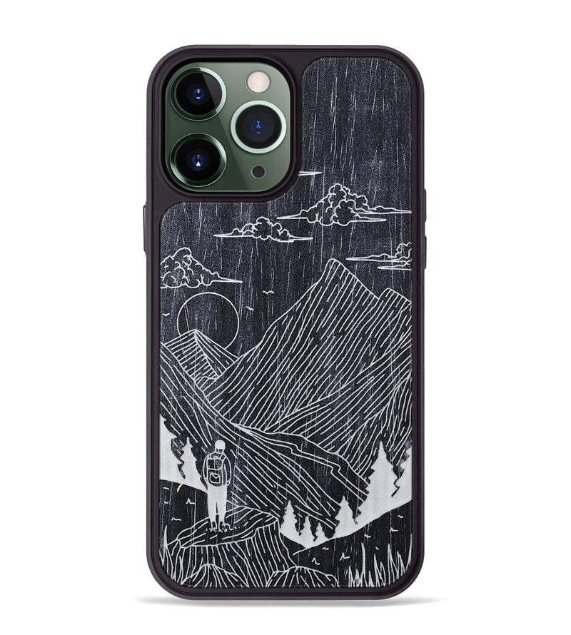 iPhone 13 Pro Max Wood+Resin Phone Case - Roaming - Ebony (Curated)