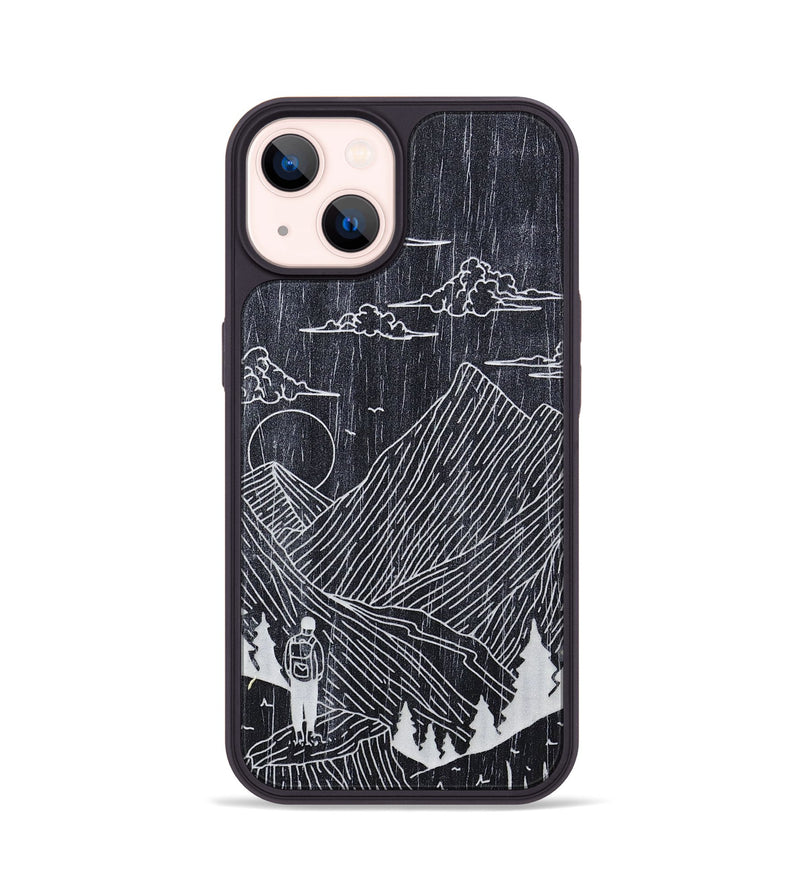 iPhone 14 Wood+Resin Phone Case - Roaming - Ebony (Curated)