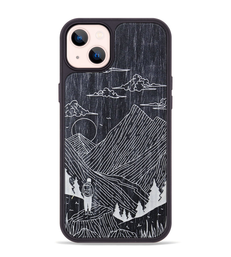 iPhone 14 Plus Wood+Resin Phone Case - Roaming - Ebony (Curated)