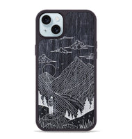 iPhone 15 Plus Wood+Resin Phone Case - Roaming - Ebony (Curated)