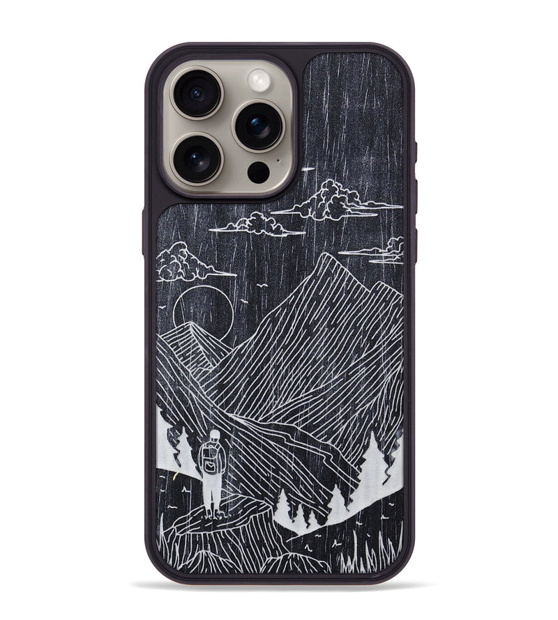 iPhone 15 Pro Max Wood+Resin Phone Case - Roaming - Ebony (Curated)