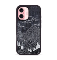 iPhone 16 Wood+Resin Phone Case - Roaming - Ebony (Curated)