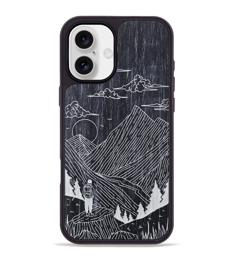 iPhone 16 Plus Wood+Resin Phone Case - Roaming - Ebony (Curated)