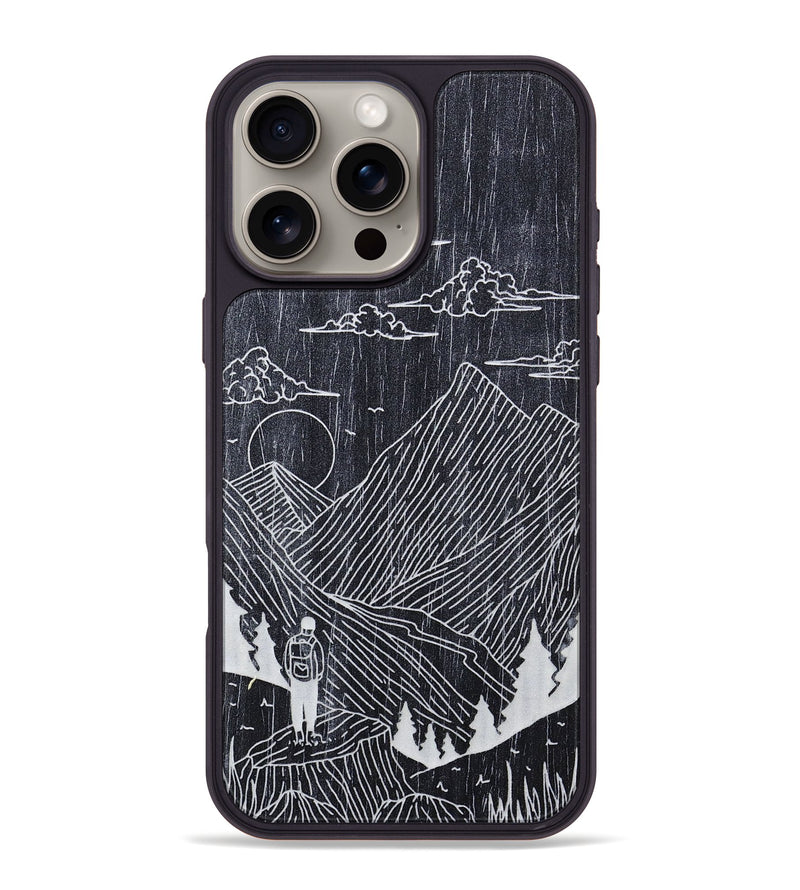 iPhone 16 Pro Max Wood+Resin Phone Case - Roaming - Ebony (Curated)