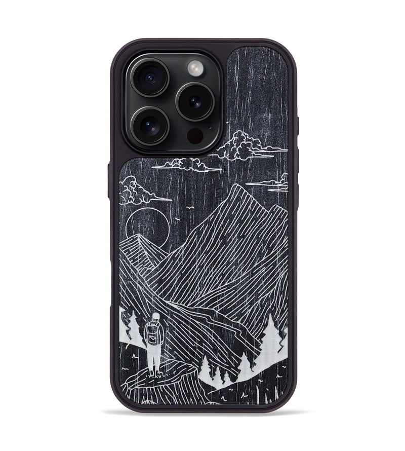 iPhone 16 Pro Wood+Resin Phone Case - Roaming - Ebony (Curated)