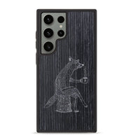 Galaxy S23 Ultra Wood+Resin Phone Case - Fox - Ebony (Curated)