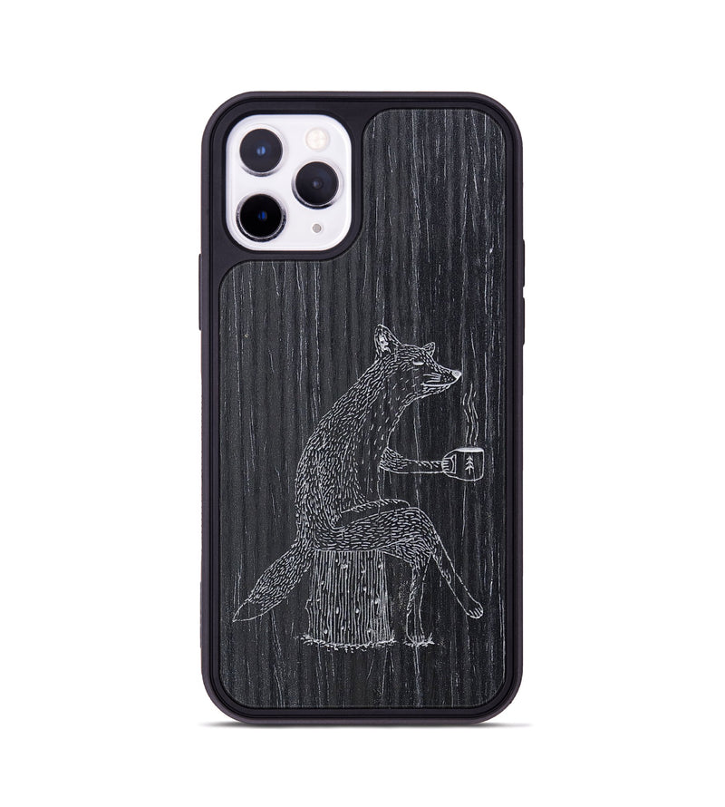 iPhone 11 Pro Wood+Resin Phone Case - Fox - Ebony (Curated)