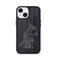 iPhone 13 Wood+Resin Phone Case - Fox - Ebony (Curated)