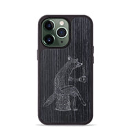 iPhone 13 Pro Wood+Resin Phone Case - Fox - Ebony (Curated)