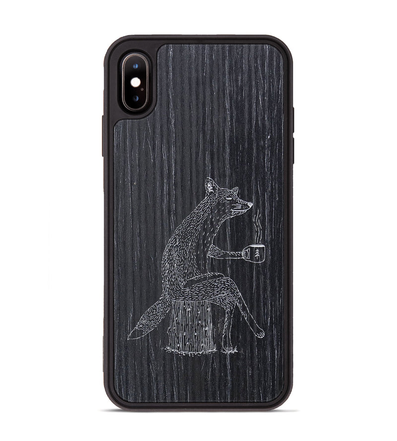 iPhone Xs Max Wood+Resin Phone Case - Fox - Ebony (Curated)