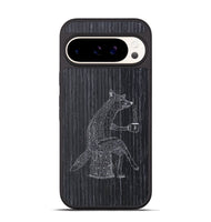 Pixel 9 Pro Wood+Resin Phone Case - Fox - Ebony (Curated)