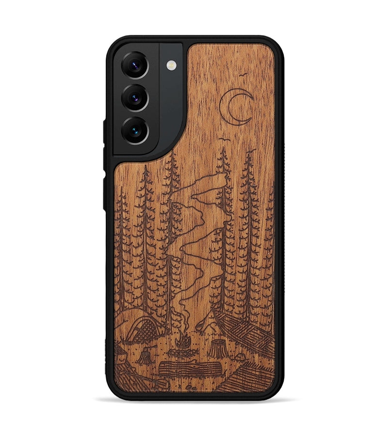 Galaxy S22 Plus Wood+Resin Phone Case - Camp - Mahogany (Curated)