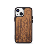 iPhone 13 mini Wood+Resin Phone Case - Camp - Mahogany (Curated)