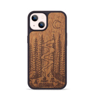 iPhone 14 Wood+Resin Phone Case - Camp - Mahogany (Curated)