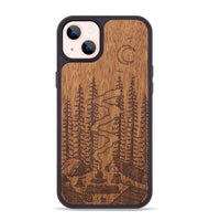 iPhone 14 Plus Wood+Resin Phone Case - Camp - Mahogany (Curated)