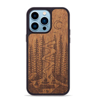 iPhone 14 Pro Max Wood+Resin Phone Case - Camp - Mahogany (Curated)