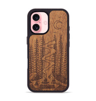 iPhone 16 Wood+Resin Phone Case - Camp - Mahogany (Curated)