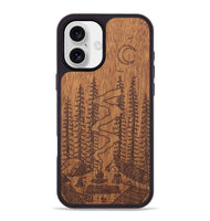 iPhone 16 Plus Wood+Resin Phone Case - Camp - Mahogany (Curated)