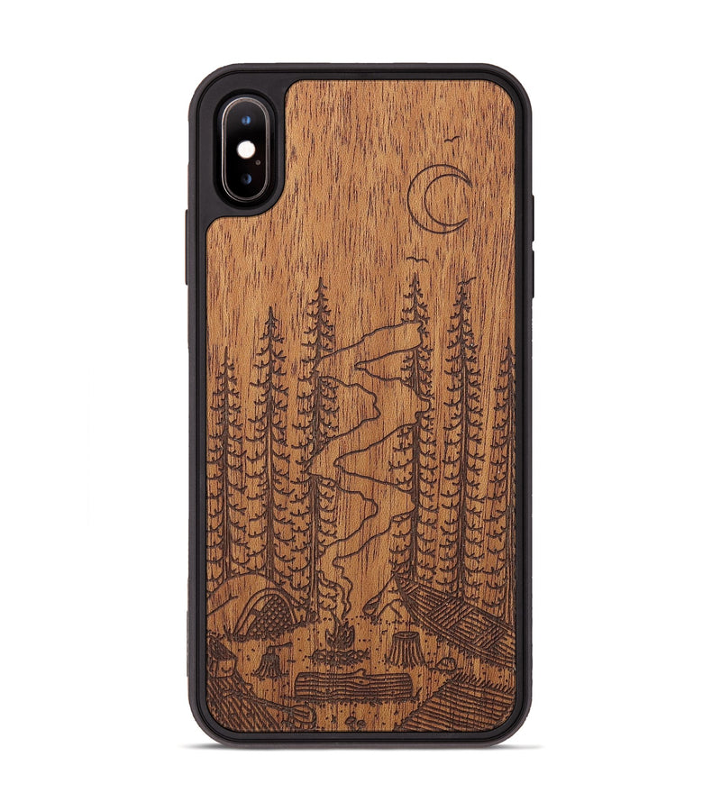 iPhone Xs Max Wood+Resin Phone Case - Camp - Mahogany (Curated)