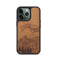 iPhone 13 Pro Wood+Resin Phone Case - Wave - Mahogany (Curated)