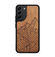 Galaxy S22 Plus Wood+Resin Phone Case - Mountain - Mahogany (Curated)