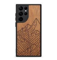 Galaxy S22 Ultra Wood+Resin Phone Case - Mountain - Mahogany (Curated)