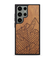 Galaxy S24 Ultra Wood+Resin Phone Case - Mountain - Mahogany (Curated)