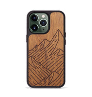 iPhone 13 Pro Wood+Resin Phone Case - Mountain - Mahogany (Curated)