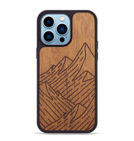 iPhone 14 Pro Max Wood+Resin Phone Case - Mountain - Mahogany (Curated)