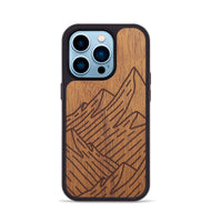 iPhone 14 Pro Wood+Resin Phone Case - Mountain - Mahogany (Curated)