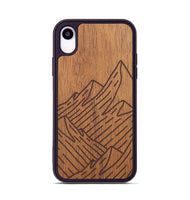 iPhone Xr Wood+Resin Phone Case - Mountain - Mahogany (Curated)