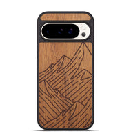 Pixel 9 Pro Wood+Resin Phone Case - Mountain - Mahogany (Curated)