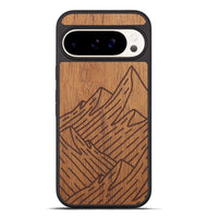 Pixel 9 Pro XL Wood+Resin Phone Case - Mountain - Mahogany (Curated)