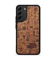 Galaxy S22 Plus Wood+Resin Phone Case - Collage - Mahogany (Curated)