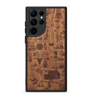 Galaxy S22 Ultra Wood+Resin Phone Case - Collage - Mahogany (Curated)